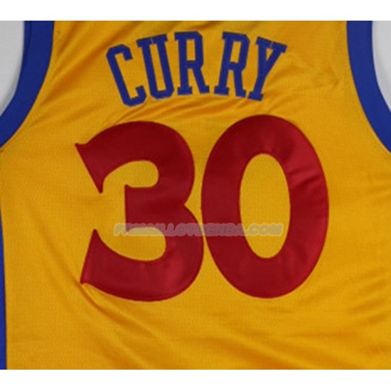 Maillot Basket Golden State Warriors Stephen Curry 2017-18 30 Jaune